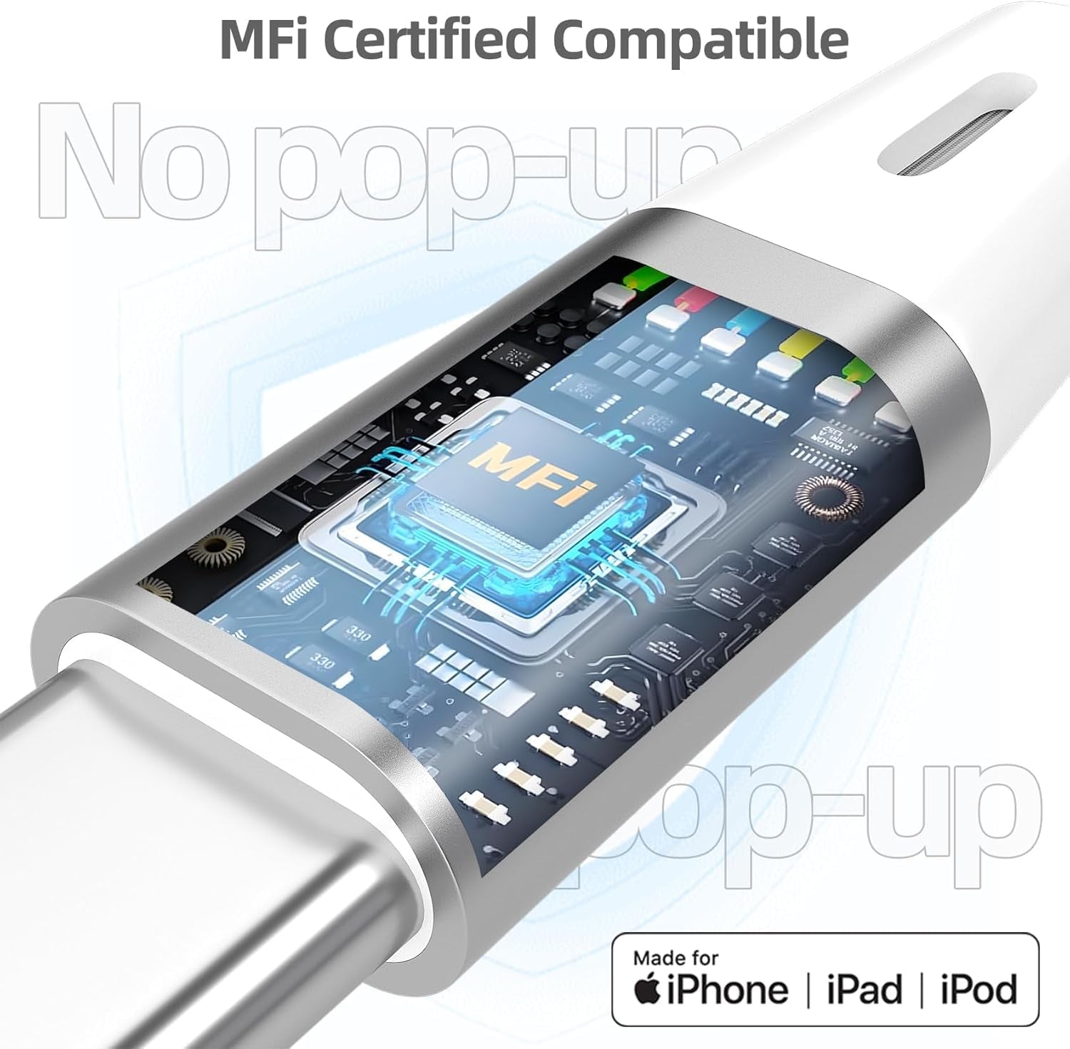 USB C to Lightning Cable 5 Pack 6 FT Mfi Certified Iphone Fast Charging Type C to Lightning Cable Nylon Braided Iphone Cord for Iphone 14 13 12 11 Pro Max Xr Xs 8 7 6 plus and More