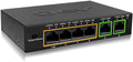 -Tech 6 Port Poe+ Switch (4 Poe+ Ports with 2 Ethernet Uplink and Extend Function) – 60W – 802.3At + 1 High Power Poe Port| Desktop Fanless Design | Plug & Play | Sturdy Metal Housing