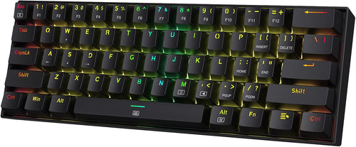 K630 Dragonborn 60% Wired RGB Gaming Keyboard, 61 Keys Compact Mechanical Keyboard with Linear Red Switch, Pro Driver Support, Black